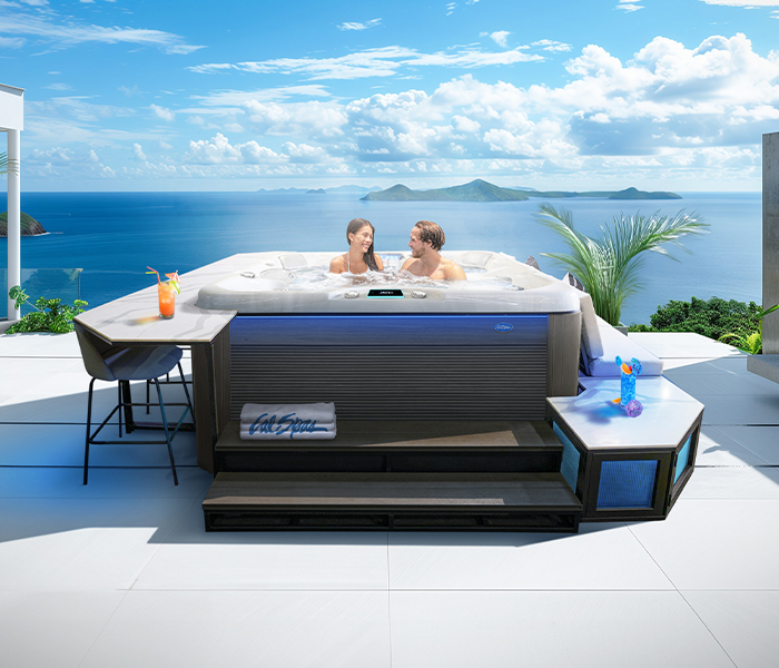 Calspas hot tub being used in a family setting - Hanford